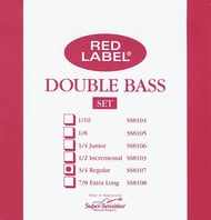 Super Sensitive Red Label Bass String Set 3/4 Acoustic Bass Strings